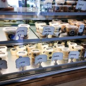 Pudding display case at Puddin' in New York. Photo by alphacityguides.