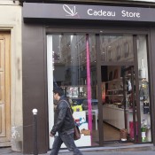Store front at Cadeau in Paris. Photo by alphacityguides.