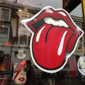 B Famous Rolling Stones inspired window display in London. Photo by alphacityguides.