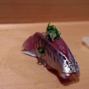 Aji at Sushi Dai in Tokyo. Photo by alphacityguides.